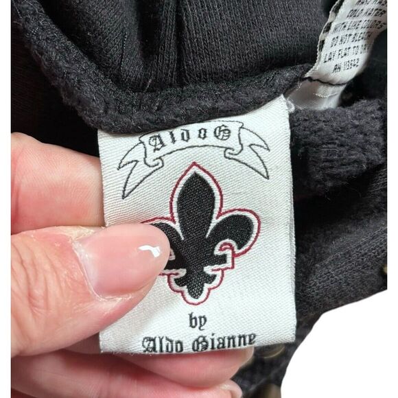 Mens Zip Up Hoodie Japanese Embroidered Streetwear Punk Sweatshirt Goldfish Sz S - Picture 9 of 13